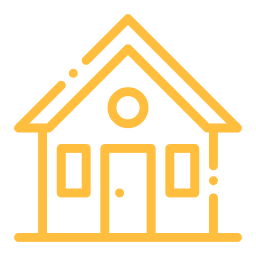 Konturer av hus i gult